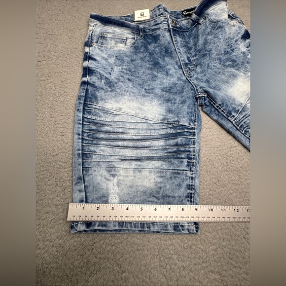 Sp Essentials Active Flex Light Sand Blue Jean Short Men's Size 34 Slim NWT - Picture 7 of 13